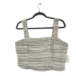 Altar'd State black and white tweed Cropped Tank Top Size XL